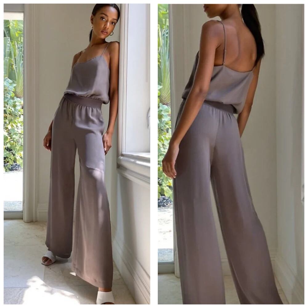 Aritzia Babaton Scala Jumpsuit Size Small Wide Leg Chiffon Maeve